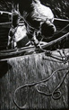 Tying Up-Scratchboard-Small